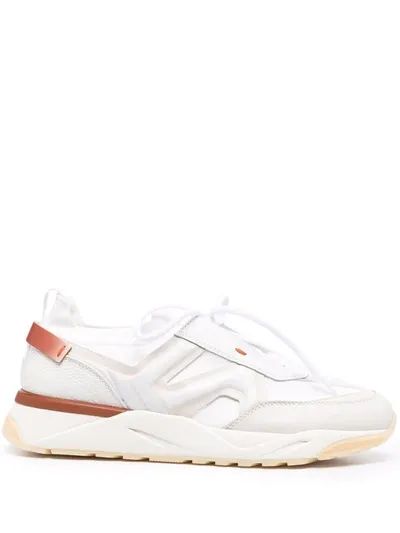 Santoni Deftness Low-top Sneakers In White