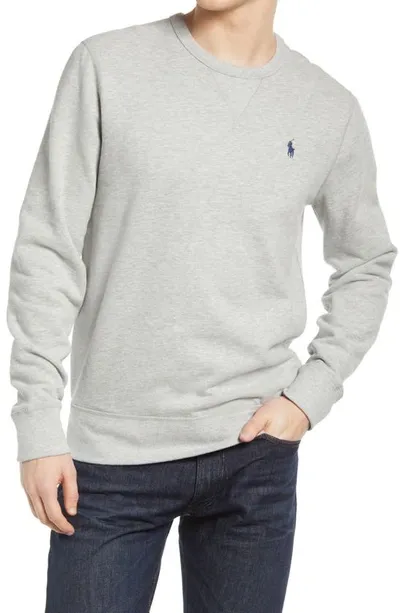 Polo Ralph Lauren Classic Rl Crewneck Sweatshirt In Andover Heather