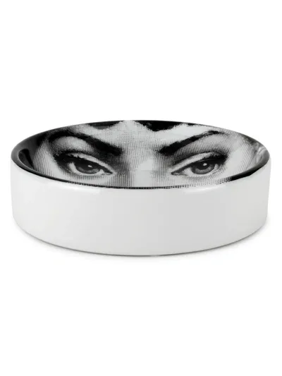 Fornasetti Face Print Ashtray (10cm) In White