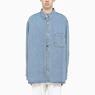 Hed Mayner Light Blue Oversize Denim Shirt