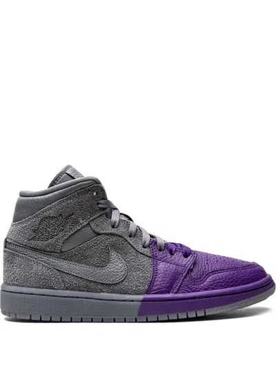 Jordan Air  1 Mid Sneakers In Grey