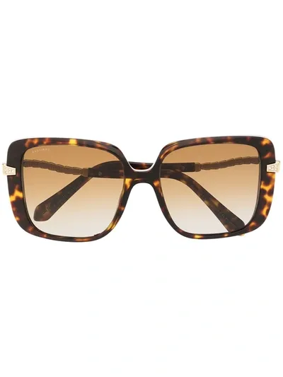 Bvlgari Oversize-frame Tinted Sunglasses In Brown