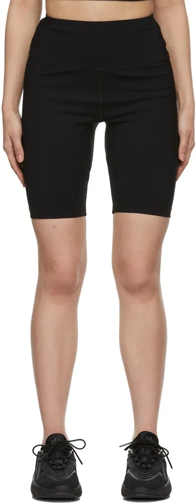 Wardrobe.nyc Bonded Stretch Jersey Biker Shorts In 블랙