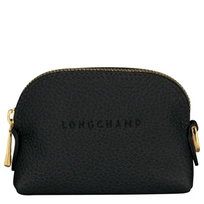 Longchamp Coin Purse Le Foulonné In Black