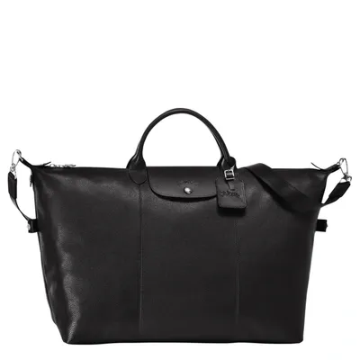 Longchamp Sac De Voyage M Le Foulonné In Black