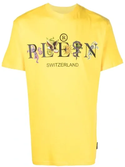 Philipp Plein Logo-print Cotton T-shirt In Yellow