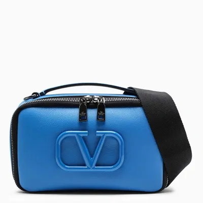 Valentino Garavani Blue Leather Vlogo Cross-body Bag