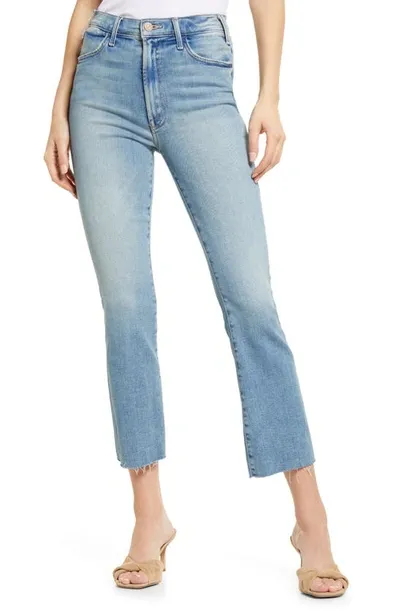 Mother The Hustler High Waist Ankle Fray Jeans In Au Revoir