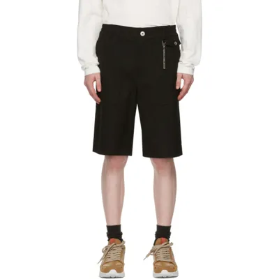 Feng Chen Wang Black Deconstructed Shorts