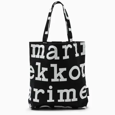 Marimekko Black/white Pattern-print Tote Bag