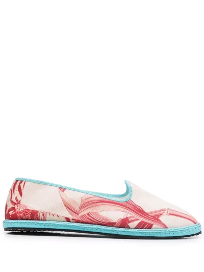 Pierre-louis Mascia Mix-print Slip-on Loafers In Red