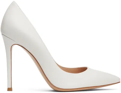 Gianvito Rossi 105mm Gianvito Leather Pumps In White