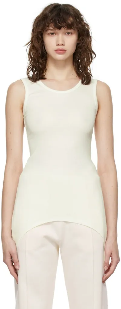 Vaara Eva Curved-hem Tank Top In White