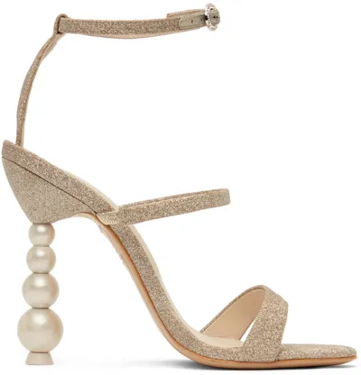 Sophia Webster Rosalind Crystal Sphere-heel Glitter Sandals In Gold