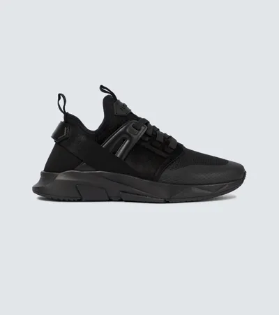 Tom Ford Jago Mesh Sneakers In Black