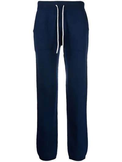 Mc2 Saint Barth John Wool Track Pants In Blue