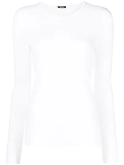 Joseph Fine-knit Longsleeved Top In Weiss