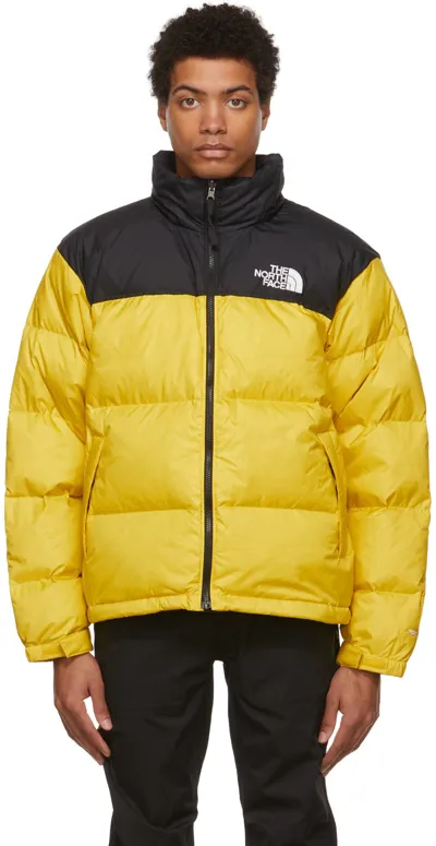 The North Face 1996 Retro Nuptse Quilted Dwr-coated Ripstop Down Hooded Jacket In Gold