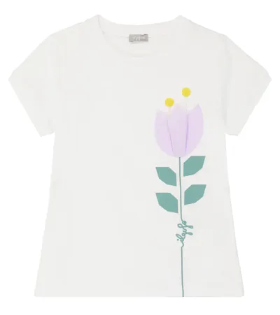 Il Gufo Kids' Printed Cotton T-shirt In White