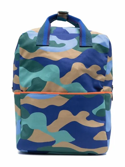 Il Gufo Kids' Camouflage-print Backpack In Multi