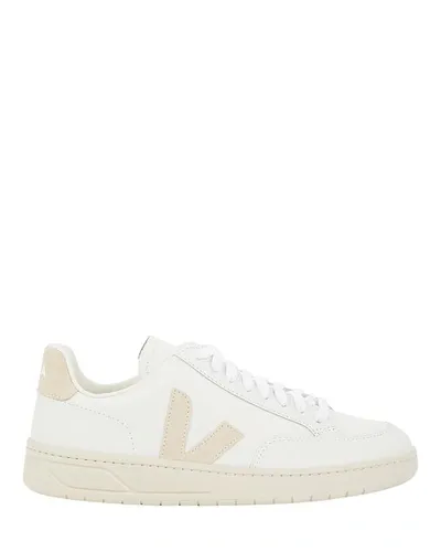 Veja V-12 Leather Sneakers In White