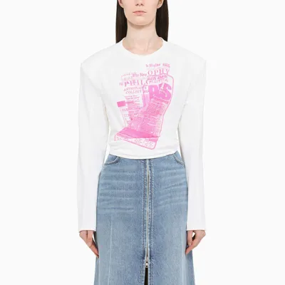 Philosophy Fuchsia Graphic-print Shirt In White