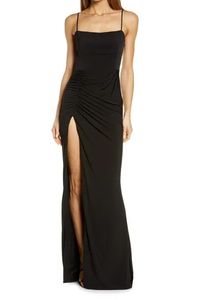 Katie May Great Kate Ruched Gown In Black