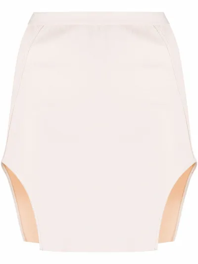 Rick Owens White Diana Side Slits Mini Skirt