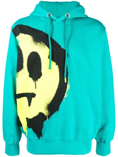 Barrow Hoodie Unisex Emerald Green Cotton Hoodie With Macro Smile