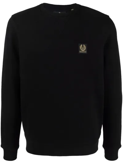 Belstaff Patch Logo Crew Sweat In Black