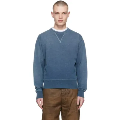 Rrl Loopback Cotton-jersey Sweatshirt In Blue