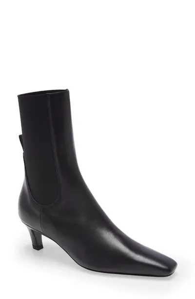 Totême The Mid Heel Bootie In Black