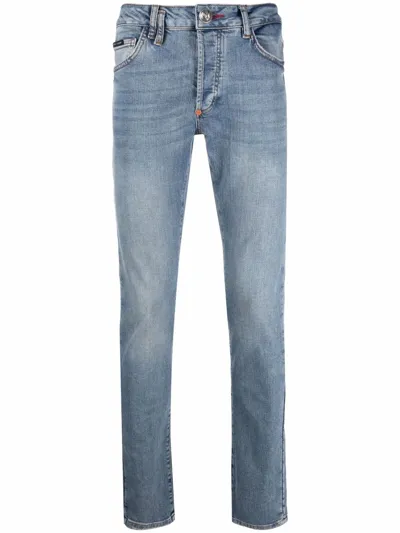 Philipp Plein Low-rise Skinny Jeans In Blue