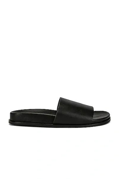 St Agni Leather Sandal In Black