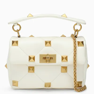 Valentino Garavani Ivory Roman Stud The Shoulder Medium Bag In White