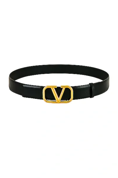 Valentino Garavani H.30 Buckle Belt In Black