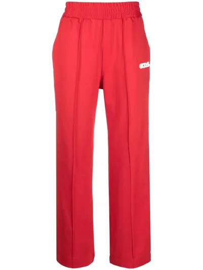 Gcds Jogging Pants With Chain Print In Red