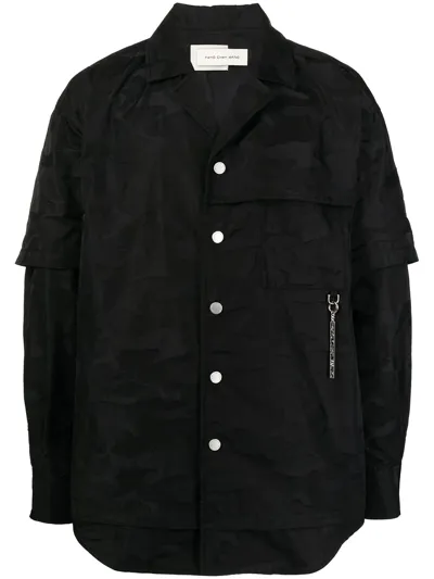 Feng Chen Wang Lightweight Layered Long-sleeve Shirt In Black