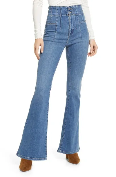 Free People We The Free Jayde Flare Jeans In Multi