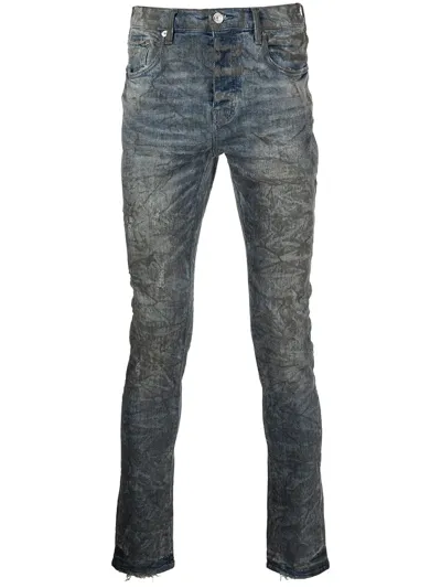 Purple Brand P001 Distressed Skinny Jeans In Grey