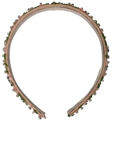 Jennifer Behr Liora Silk Headband In Pink