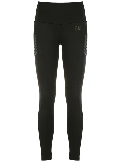 Ea7 Side Stripe Detail Leggings In Black