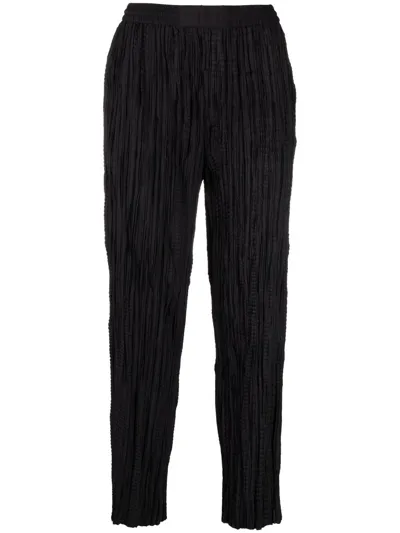 Mcq By Alexander Mcqueen Micro-pleated Design Trousers In Black