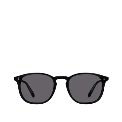 Garrett Leight Kinney Sun Matte Black Sunglasses In Blue