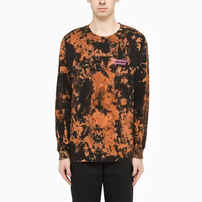 Dreamland Syndicate Tie-dye Printed Long-sleeved T-shirt In Black