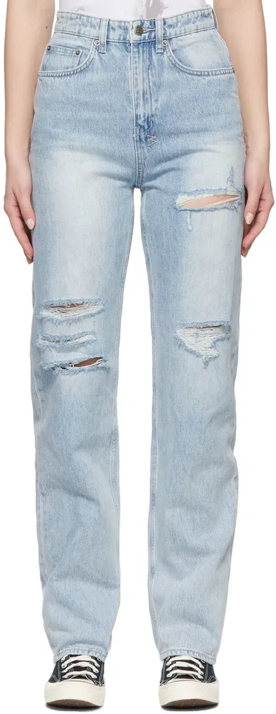 Ksubi Playback Sliced Straight-leg Jeans In Blue