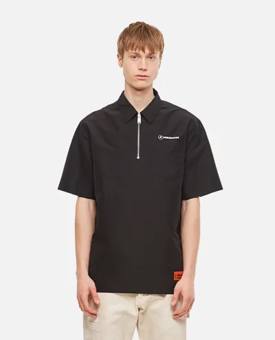 Heron Preston Camicia Ex Ray A Maniche Corte In Black