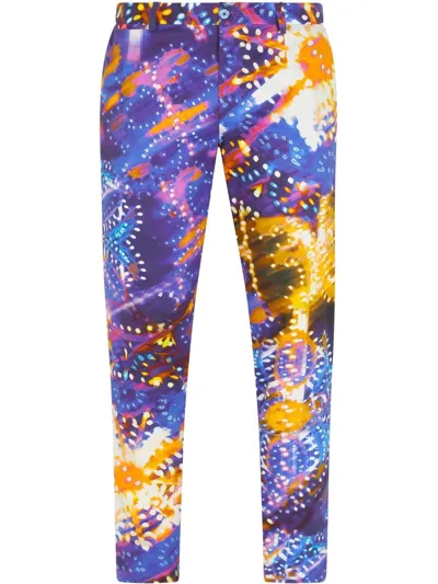 Dolce & Gabbana Luminaire-print Tailored Trousers In Multicolour