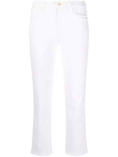 Frame Cropped Straight-leg Jeans In White