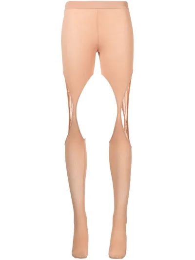 Dion Lee Hosiery Mesh Leggings In Nude